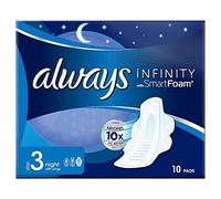 Always Infinity Night Size 3 serviettes hygiéniques pour la nuit 10 pcs
