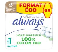 Always Serviettes Cotton Protection Normal Plus x 66