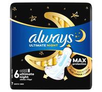 Always Serviettes hygiéniques ultra night max protection taille 6 Serviette hygienique 7 pc(s)