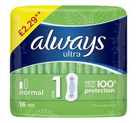 Always Serviettes hygiéniques Ultra Normal (taille 1) - Lot de 4 x 16 serviettes hygiéniques