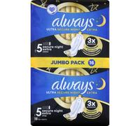 Always Serviettes Ultra Secure Night Extra, 16 serviettes