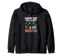 Always Take The Scenic Camping Camper Adventure Sweat à Capuche