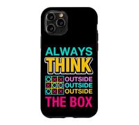 Always Think Outside The Box Illustration Graphic Designs Coque pour iPhone 11 Pro