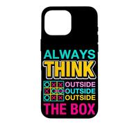 Always Think Outside The Box Illustration Graphic Designs Coque pour iPhone 16 Pro Max