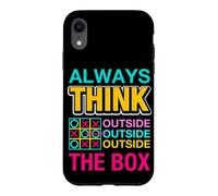 Always Think Outside The Box Illustration Graphic Designs Coque pour iPhone XR