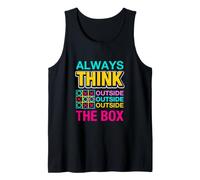 Always Think Outside The Box Illustration Graphic Designs Débardeur