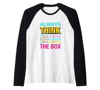 Always Think Outside The Box Illustration Graphic Designs Manche Raglan