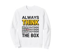Always Think Outside The Box Illustration Graphic Designs Sweatshirt