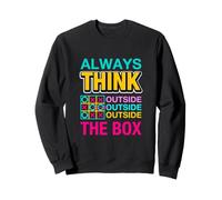 Always Think Outside The Box Illustration Graphic Designs Sweatshirt