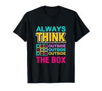 Always Think Outside The Box Illustration Graphic Designs T-Shirt