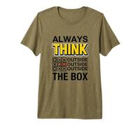 Always Think Outside The Box Illustration Graphic Designs T-Shirt Haut de Gamme
