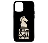 Always Three Moves Ahead Chess Knight Penseur stratégique Coque pour iPhone 12/12 Pro