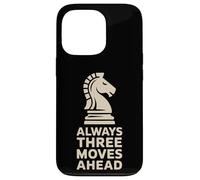Always Three Moves Ahead Chess Knight Penseur stratégique Coque pour iPhone 13 Pro
