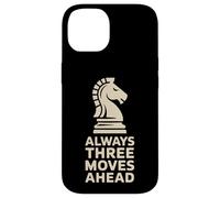 Always Three Moves Ahead Chess Knight Penseur stratégique Coque pour iPhone 14