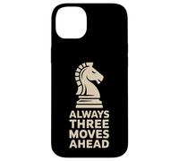 Always Three Moves Ahead Chess Knight Penseur stratégique Coque pour iPhone 14 Plus
