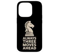 Always Three Moves Ahead Chess Knight Penseur stratégique Coque pour iPhone 14 Pro