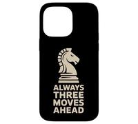 Always Three Moves Ahead Chess Knight Penseur stratégique Coque pour iPhone 14 Pro Max