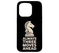 Always Three Moves Ahead Chess Knight Penseur stratégique Coque pour iPhone 15 Pro