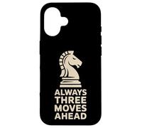 Always Three Moves Ahead Chess Knight Penseur stratégique Coque pour iPhone 16