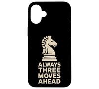 Always Three Moves Ahead Chess Knight Penseur stratégique Coque pour iPhone 16 Plus