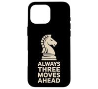 Always Three Moves Ahead Chess Knight Penseur stratégique Coque pour iPhone 16 Pro Max