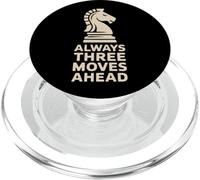 Always Three Moves Ahead Chess Knight Penseur stratégique PopSockets PopGrip pour MagSafe