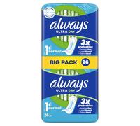 Always Ultra Day Serviettes Hygiéniques Normal (Taille 1) 26 Serviettes Super Absorbantes et Ultra fines pour les règles menstruelles