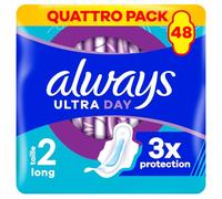Always Ultra Jour Serviettes Menstruelles Long (taille 2) Avec Ailettes 48 Serviettes, Super Absorbantes Et Ultra-Fines, Pour Règles