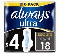 Always Ultra Secure Night Lot de 2 serviettes hygiéniques Taille 4