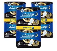 Always Ultra Secure Night Lot de 3 paquets de 54 serviettes hygiéniques avec ailettes Taille 4