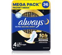 Always Ultra Secure Night Size 4 serviettes hygiéniques pour la nuit 36 pcs