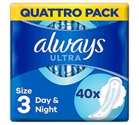 Always - Ultra Serviettes Hygiéniques avec Ailettes, Day & Night - 40 Pièces