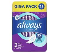 Always - Ultra Serviettes Hygiéniques avec Ailettes, Long - 32 Pièces
