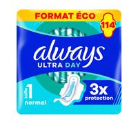 Always Ultra - Serviettes hygiéniques Normal Plus Format Eco - Lot de 114 serviettes