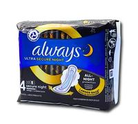 Always Ultra, serviettes hygiéniques nuit sécurisée, lot de 10