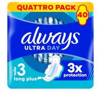 Always Ultra Serviettes Menstruelles Long Plus (taille 3) Avec Ailettes 40 Serviettes, Super Absorbantes Et Ultra-Fines, Pour Règles