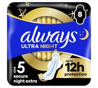Always Serviettes ultra secure night extra x8 - Le paquet de 8