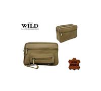 Always Wild | Sac à main en cuir, cuir naturel, pour hommes, marron clair, 22.5x15.5 cm