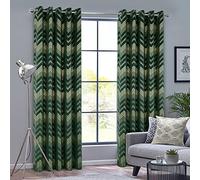 always4u Rideaux de Velours avec Lignes Doré, Vert EU0700-222Y7009-GN-140 * 260