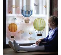 Alwayspon Autocollants double face anti-collision pour fenêtre d'enfants, ballons à air chaud, décoration de chambre de bébé, maison, crèche, salle de classe