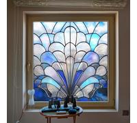 Alwayspon Film non adhésif pour vitrail arc-en-ciel style Art nouveau, film pour fenêtre en vinyle statique amovible, autocollant de confidentialité pour fenêtre, film pour vitrage anti-UV et contrôle