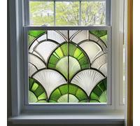 Alwayspon Film non adhésif pour vitrail arc-en-ciel style Art nouveau, film vinyle amovible à adhérence statique pour fenêtre, autocollant de confidentialité, film pour vitrage anti-UV et contrôle de