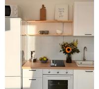 Alwayspon Lot de 24 autocollants pour carreaux blancs texturés auto-adhésifs, 15 cm, pour salle de bain et cuisine, pour le dosseret de la cuisinière, autocollants adhésifs en vinyle à coller et à