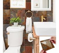 Alwayspon Lot de 30 autocollants de transfert en vinyle effet rouille 0,6 mm d'épaisseur pour cuisine, salle de bain, 15 cm, 049