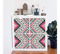 Alwayspon Lot de 4 Autocollants pour meubles IKEA KE Expedit Kallax pour étagère, bibliothèque, commode, autocollants pour décoration de mobilier, autocollants à décoller et recoller soi-même,33x33cm