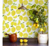 Alwayspon Papier peint autocollant citron à décoller et coller pour meubles, salon, chambre d'enfant, rouleau de film vinyle pour tiroir, armoire, décoration