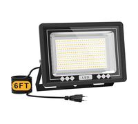 Alweysup Projecteur Led Extérieur 100W, 18000LM 200 Leds Ultra-Lumineux Eclairage Exterieur IP66 Etanche, 6500K Blanc Froid, en Graphène, pour Jardin, Garage, Terrain de Sport et terrasse