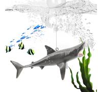 Alwida Floating Shark for Fish Tank - Cute Adjustable Aquarium Fish Shark Decoration - Aquarium Accessories, Fish Tank Shark Craft for Fish Tanks Scene Layout