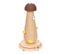 ALWIDA Grattoir pour chat en forme de champignon, grand griffoir en sisal avec boule interactive pour animaux de compagnie