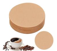 Alwodici Lot de 600 filtres à café non blanchis de 64 mm - Filtres à café ronds de rechange naturels compatibles avec les machines à café Aeropress et Espresso pour cafés, bureaux, quotidien, ménage